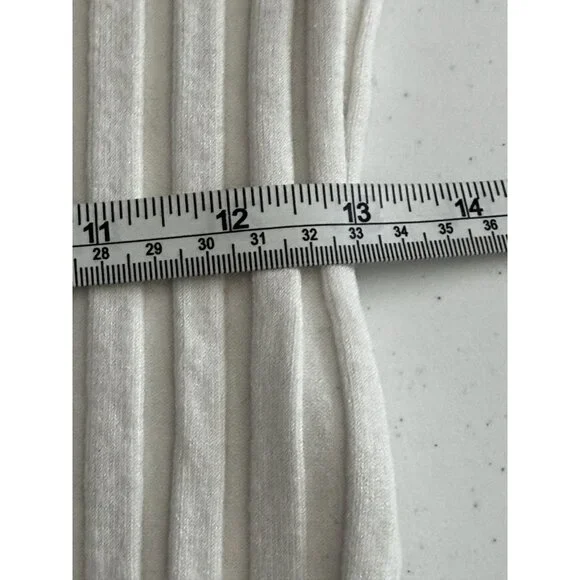 Vintage Cache Womens Turtleneck Size M Ivory Ribbed w Braided Sleeves and Front - Picture 15 of 16